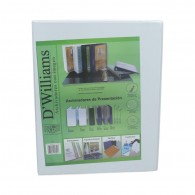 ARCHIVADOR CATÁLOGO OFICIO 2 ANILLOS 1 1/2 PULGADAS BLANCO PARA 370 HOJAS  D´WILLIAMS