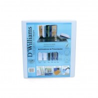 ARCHIVADOR CATÁLOGO CARTA 3 ANILLOS 1 PULGADA BLANCO PARA 250 HOJAS D´WILLIAMS