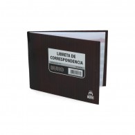 LIBRETA CORRESPONDENCIA  BURDEO TAPA CARTÓN PIEDRA FORRADO N°181 100 HOJAS  BÚHO