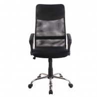 SILLA ESCRITORIO BERNY RESPALDO ALTO CON BRAZO NEGRO