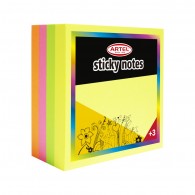 NOTA ADHESIVA CUBO 4 COLORES SURTIDOS NEON 320 HOJAS