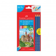 LAPICES 12 COLORES HEXAGONAL FABER CASTELL