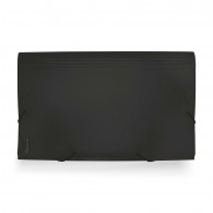 CARPETA CON FUELLE OFICIO 12 DIVISIONES PP CON ELASTICO NEGRO