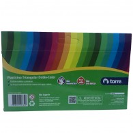 PLASTICINA TRIANGULAR 24 COLORES