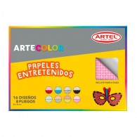 CARPETA CON PAPEL ENTRETENIDO 8 HOJAS 16 DISEÑOS