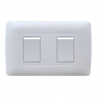 INTERRUPTOR BLANCO ARMADO DOBLE 9/15