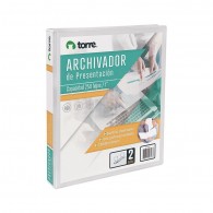 ARCHIVADOR CATALOGO OFICIO 2 AROS 1.0 BLANCO