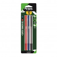 LAPIZ TINTA GEL 0.5 MM SUPER TANK SET 3 UN