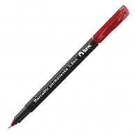 MARCADOR PERMANENTE PUNTA FINA 0.8 MM ROJO