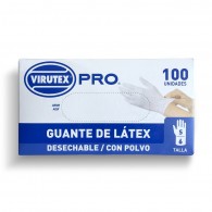GUANTE LATEX CON POLVO BLANCO TALLA S
