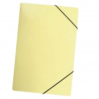CARPETA CON ELASTICO ESTANDAR OFICIO CARTA AMARILLO PASTEL