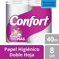 PAPEL HIGIENICO CONFORT DH 40X8
