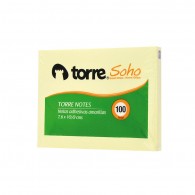NOTA ADHESIVA  AMARILLO 10 X 7.6 CM 1 UN X 100 HOJAS