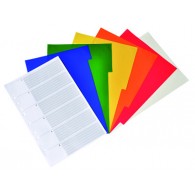 SEPARADOR OFICIO POLIPROPILENO DE COLOR 6 POSICIONES