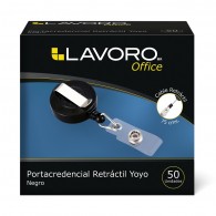 PORTACREDENCIAL RETRACTIL YOYO NEGRA
