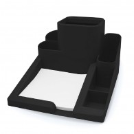 PORTA LAPIZ Y TACO ESCRITORIO PLASTICO NEGRO