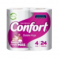 PAPEL HIGIENICO DOBLE HOJA 24 MT X4