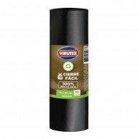BOLSA DE BASURA ROLLO CIERRE FACIL 70X90 NEGRA 10 UN