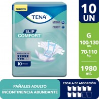 PAÑAL SLIP COMFORT TALLA L 10 UN