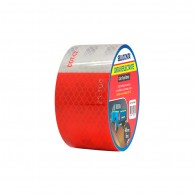 CINTA REFLECTANTE ROJO/BLANCO 48X5 MT