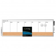 PIZARRA MIXTA MAGNETICA CORCHO PLANNER 19X58.5