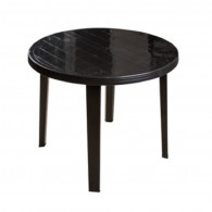 MESA VALENCIA REDONDA NEGRA 90 CM DIAMETRO