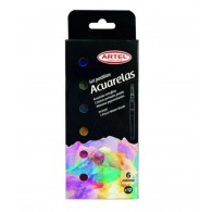 ACUARELA 6 COLORES METALICO/PASTEL