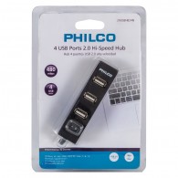 HUB USB 4 PUERTOS 2.0 NEGRO