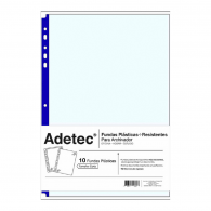 FUNDA ARCHIVADOR CARTA BORDE AZUL 10 UN