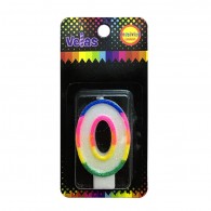 VELA NUMERAL GLITTER Nº 0 X 1 UN
