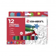 PLUMONES DIBUJO JUMBO 12 COLORES ESCOLAR