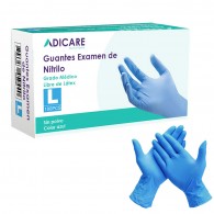 GUANTE NITRILO AZUL TALLA L 100 UN