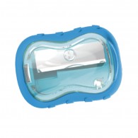 SACAPUNTA PLASTICO CON DEPOSITO 1 ORIFICIO SOFT GRIP