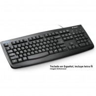 TECLADO ALAMBRICO FOR LIFE LAVABLE NEGRO
