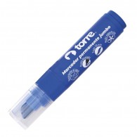 MARCADOR PERMANENTE AZUL PUNTA BISELADA 10 MM
