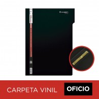CARPETA VINIL FAST PIGMENTADA OFICIO NEGRO CON ACCO CLIP