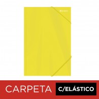 CARPETA CON ELASTICO OFICIO DE CARTULINA AMARILLO