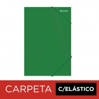 CARPETA CON ELASTICO OFICIO DE CARTULINA VERDE OSCURO
