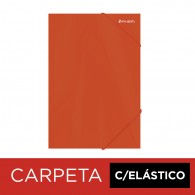 CARPETA CON ELASTICO OFICIO DE CARTULINA NARANJO