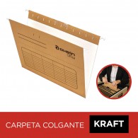 CARPETA COLGANTE FLEJE PLASTICO KRAFT STAND