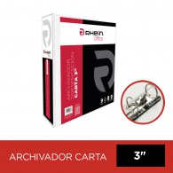 ARCHIVADOR CATALOGO CARTA 2 AROS 3.0 BLANCO CON FIJA PAPEL 750 HOJAS