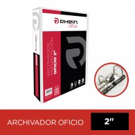 ARCHIVADOR CATALOGO OFICIO 2 AROS 2.0 BLANCO CON FIJA PAPEL 500 HOJAS