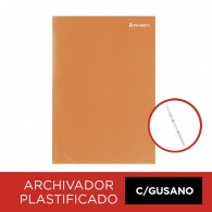 CARPETA PLASTIFICADA CON ACCO CLIP OFICIO NARANJA