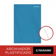 CARPETA PLASTIFICADA CON ACCO CLIP OFICIO CELESTE