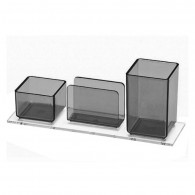 PORTA LAPIZ-CLIPS Y TACO PAPEL GRIS