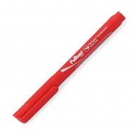 MARCADOR PERMANENTE PUNTA FINA COLOR ROJO DESECHABLE