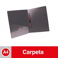 CARPETA VINIL CON GUSANO A4 NEGRO