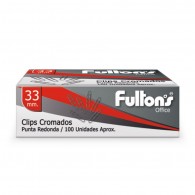 CLIPS METALICO N1 REDONDO 33 MM 100 UN