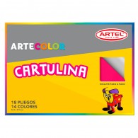 CARPETA CON CARTULINA 14 COLORES 18 HOJAS