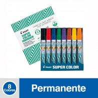 MARCADOR PERMANENTE PUNTA FINA COLORES SURTIDOS 8 UN